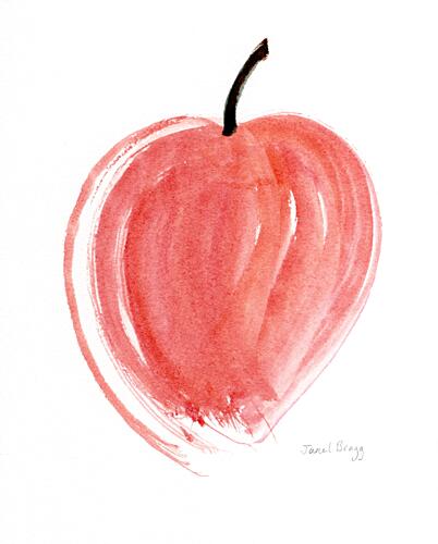 Abstract Red Apple Art Print