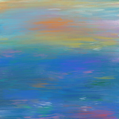 Colorful Water Reflections Art Print by Cesare Bellassai Art
