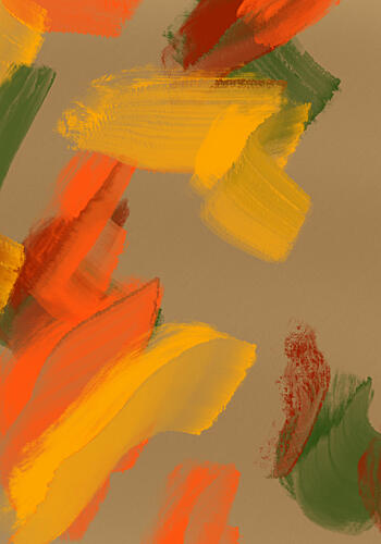 Autumn Brushstroke Abstract Art Print by Cesare Bellassai Art