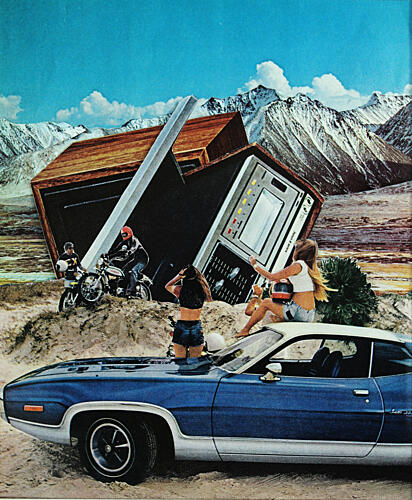 Retro Tech Desert Adventure Pop art reproduction