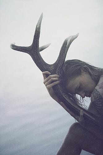 Mystic Antler Spirit Art Print by Samurajgrzes