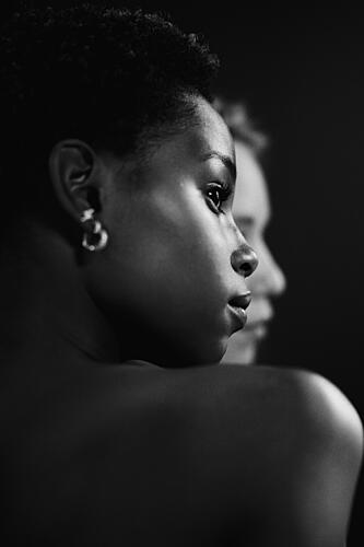 Thoughtful Black Woman Art Print by Steffen Lauterbach