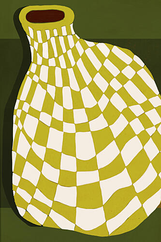 Green Grid Art Print