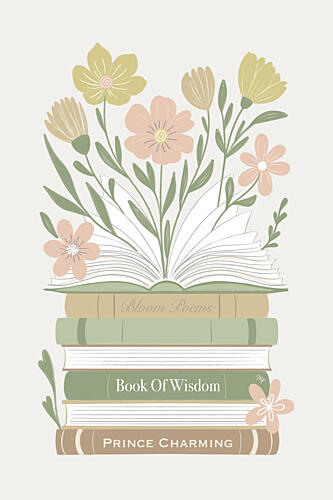 Blooming Books Art Print