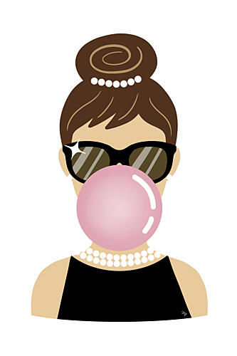 Pearls and Bubblegum Pop art reproduction