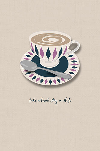 Cozy Coffee Break Still Life Print