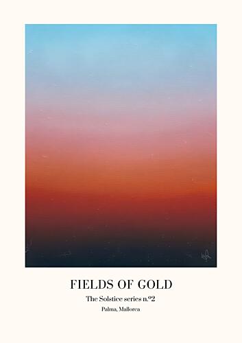Golden Hour Horizon Gold Print