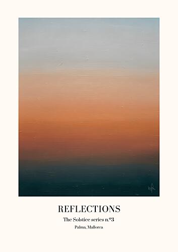 Ocean Sunset Gradient Art Print