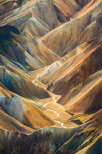 Colorful Mountain Valley Art Print