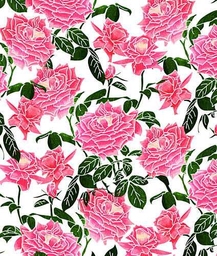 Vibrant Pink Roses Art Print