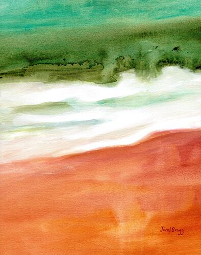Abstract Ocean Horizon Art Print