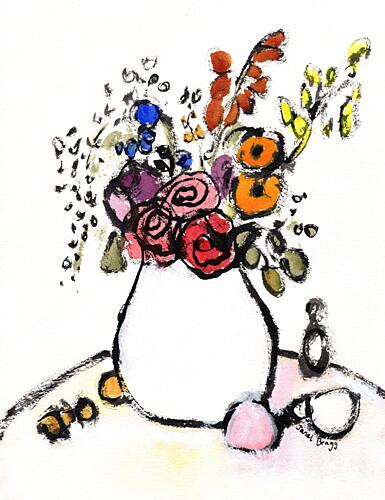 Colorful Abstract Bouquet Art Print