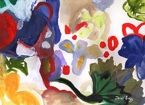 Vibrant Abstract Forms Art Print