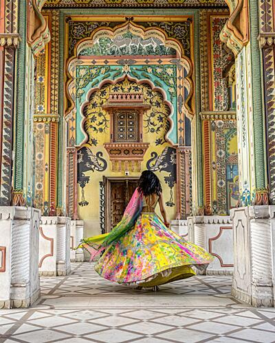 Vibrant Palace Spin Art Print by Hamza Qarooni
