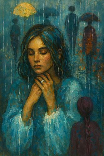 Rainy Day Reflection Art Print by Charlotte Olsson