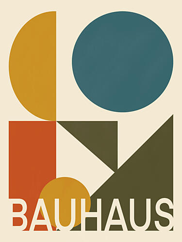 Bauhaus Geometric Shapes Art Print