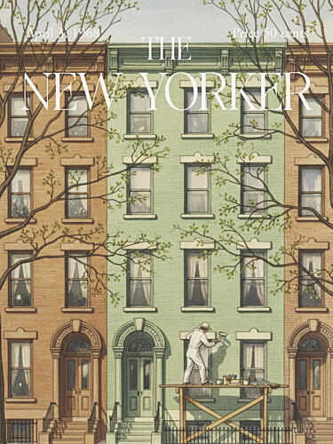 Spring Brownstone Renovation Art Print
