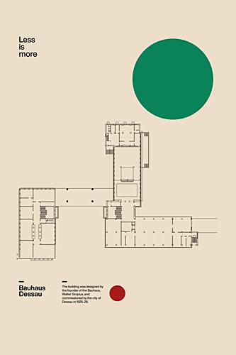 Bauhaus Dessau Plan Art Print