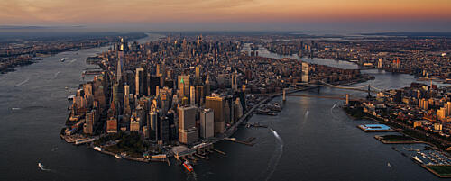 New York City Golden Hour Gold Print