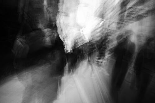 Blurred City Crowd Art Print by Swen Mun