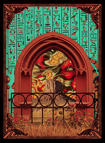 Hieroglyph Portal Arch Art Print by Cosmozach