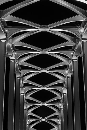 Geometric Night Arches Art Print
