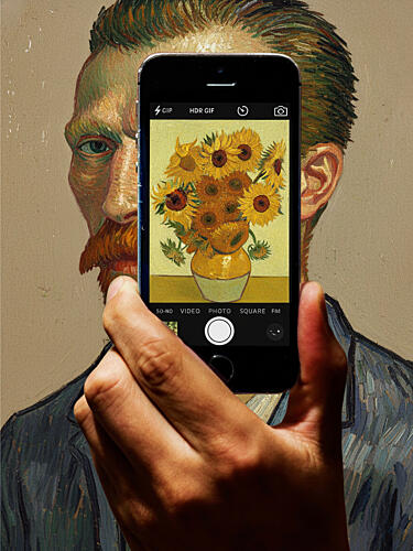 Sunflowers Selfie Art Print by Dikhotomy