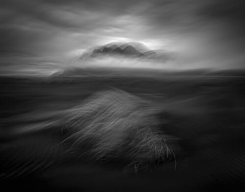 Blurred Mountain Landscape Art Print by Irene Wu