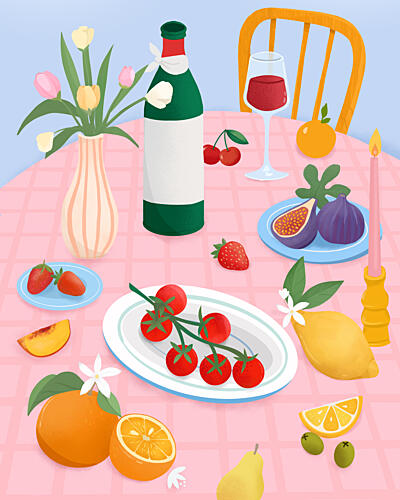 la Dolce Vita Brunch Art Print