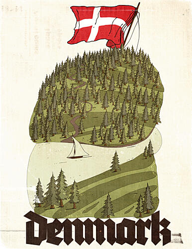Denmark Forest Lake Art Print