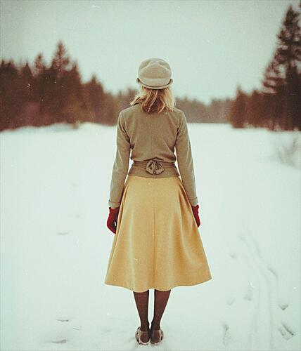 Vintage Winter Walk Art Print by Tyler McAuley