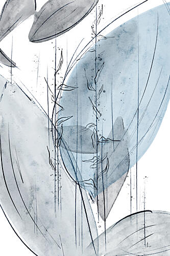 Gentle Blue Botanicals Art Print