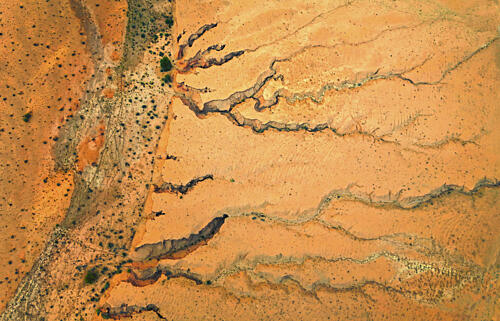 Desert River Patterns Art Print