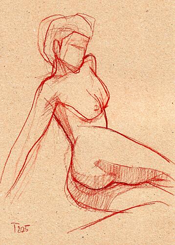 Seated Nude Dance Print
