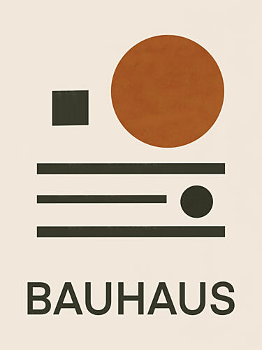 Bauhaus Geometric Balance Art Print