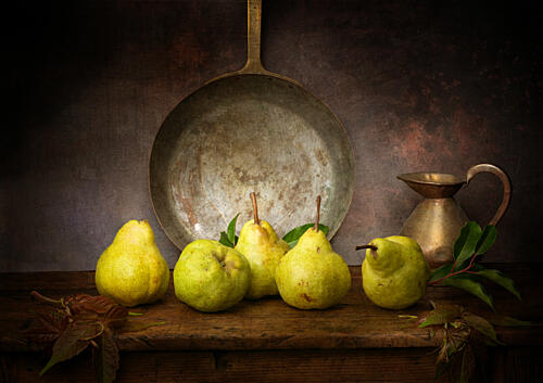 Rustic Pear Still Life Art Print by Denis O Reilly