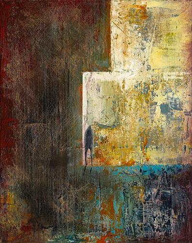Solitary Figure Abstract Art Print by Paul Dunkerley