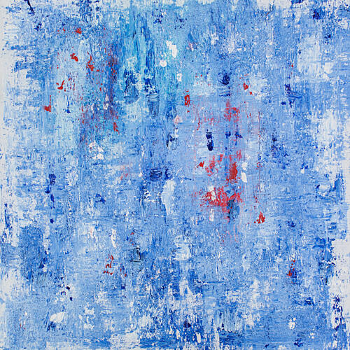 Vibrant Blue Abstract Art Print by Jonas Weikel