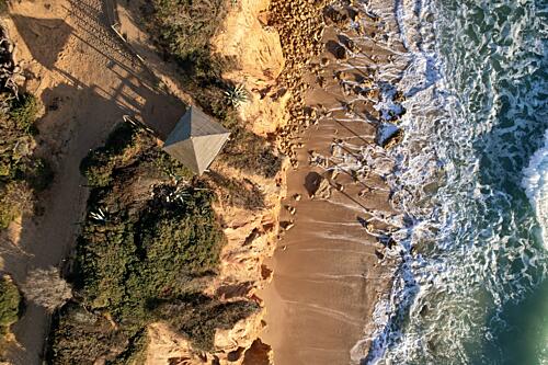 Golden Beach Aerial View Art Print by Martin Blahak