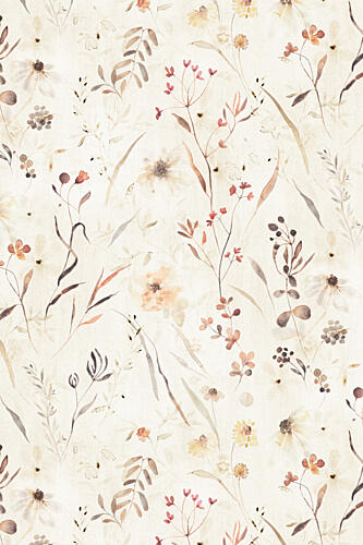 Delicate Watercolor Meadow Art Print by Lovorka Pavic