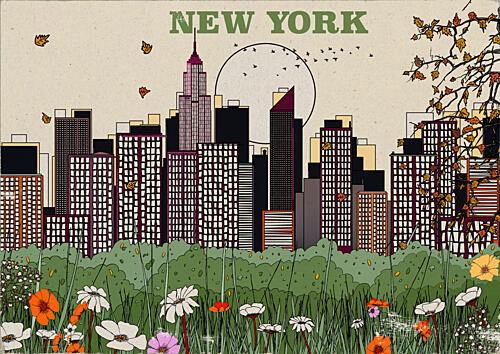 New York City Meadow Art Print