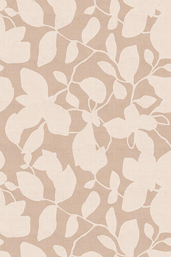 Beige Floral Pattern Art Print by Lovorka Pavic