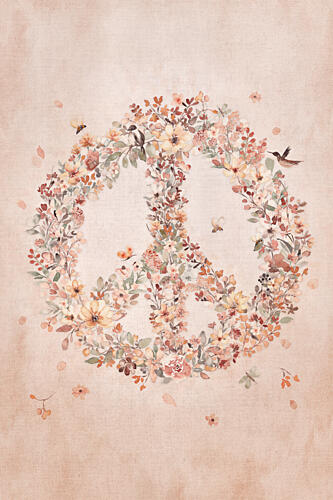 Peaceful Floral Harmony Art Print by Lovorka Pavic