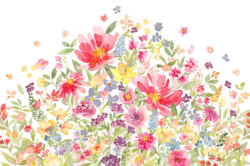 Watercolor Wildflower Meadow Art Print by Lovorka Pavic