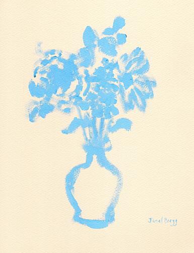Abstract Blue Bouquet Art Print