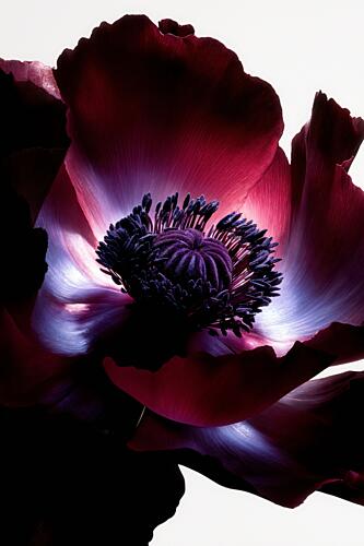 Dramatic Poppy Bloom Art Print by Minorstep