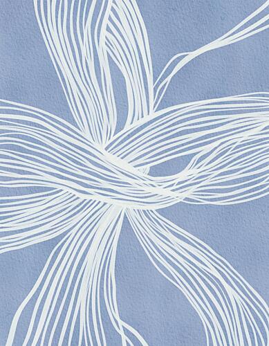 Intertwined Blue Lines Art Print