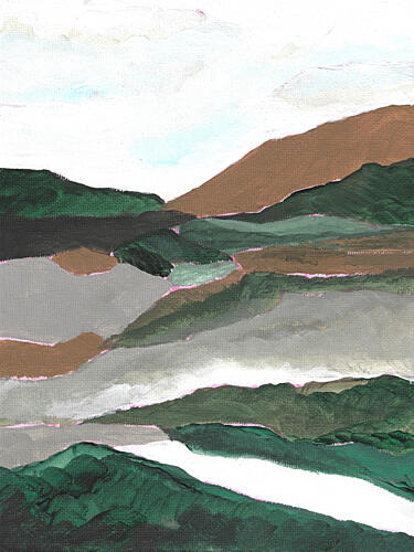 Abstract Mountain Valley Art Print