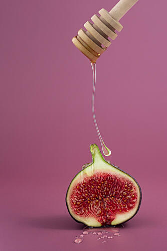 Sweet Honey Fig Drip Art Print by Isabela Avram
