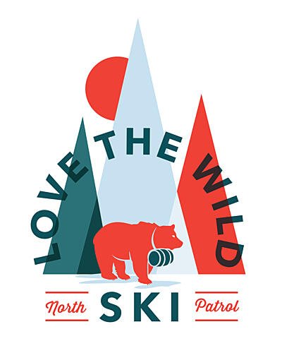 Ski Patrol Geometric Art Art Print